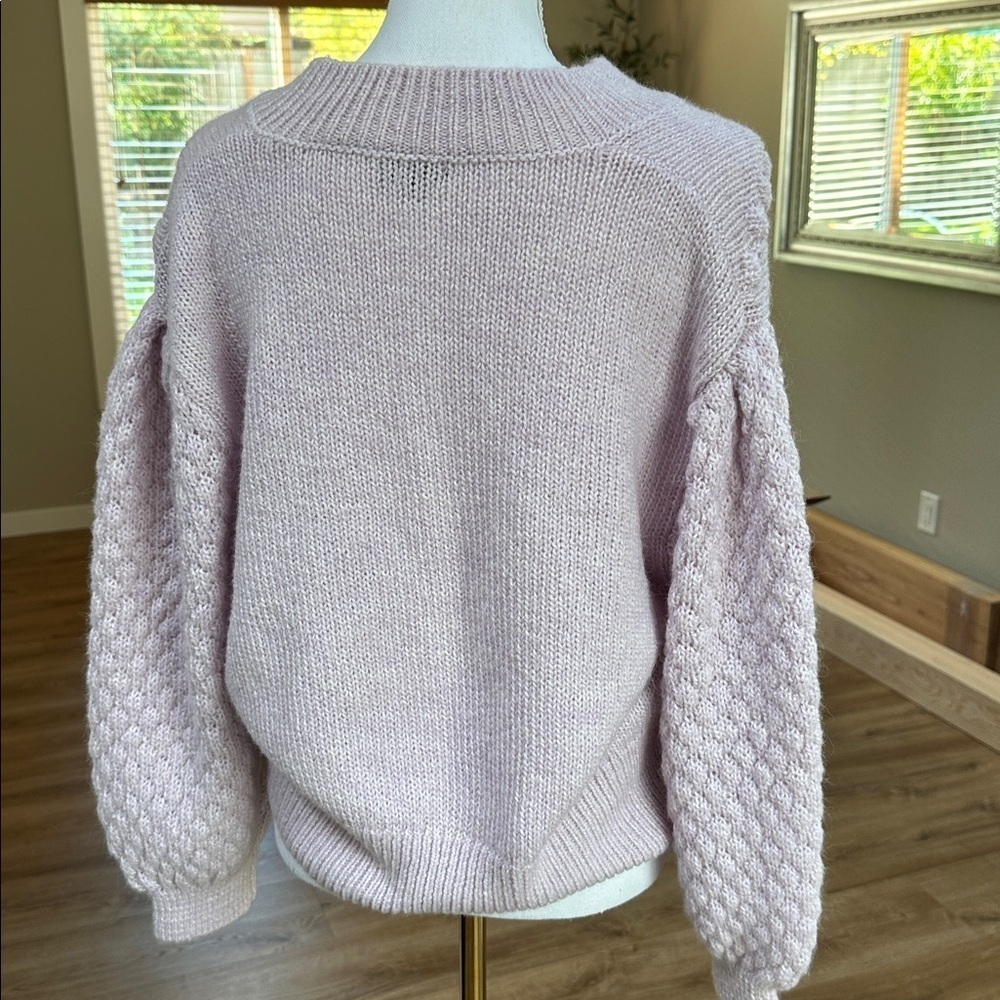 Who what wear chunky bobble stitch button front cardigan sweater - Picture 2 of 7